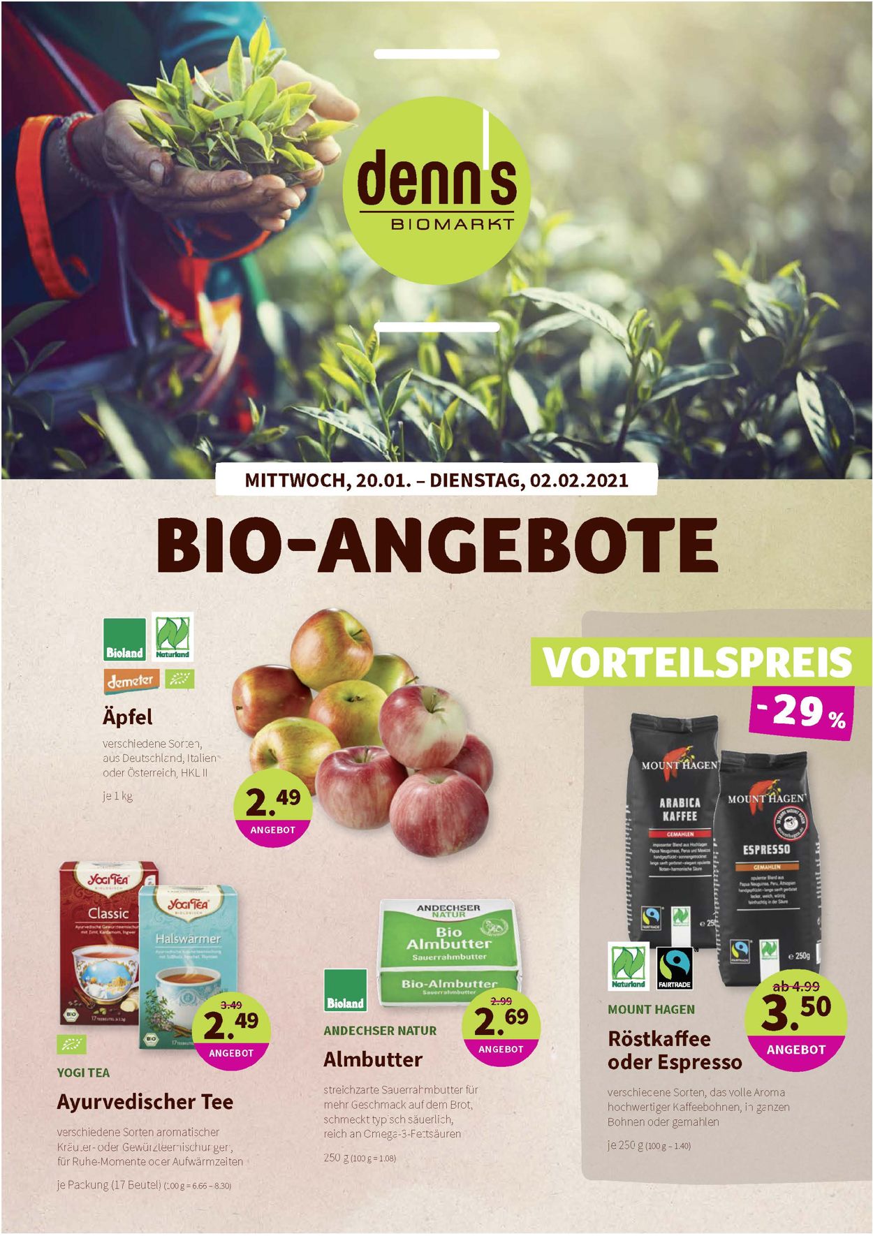 Denn's Biomarkt Prospekt - Aktuell vom 20.01-02.02.2021