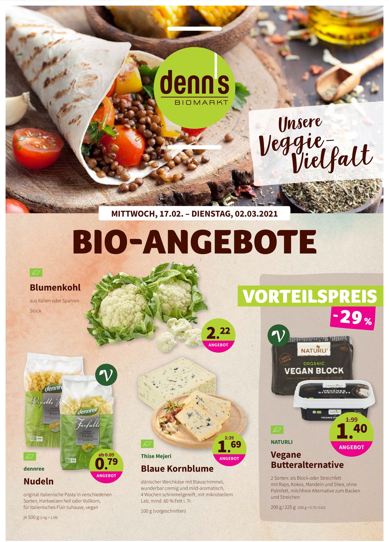 Denn's Biomarkt Prospekt - Aktuell vom 17.02-02.03.2021