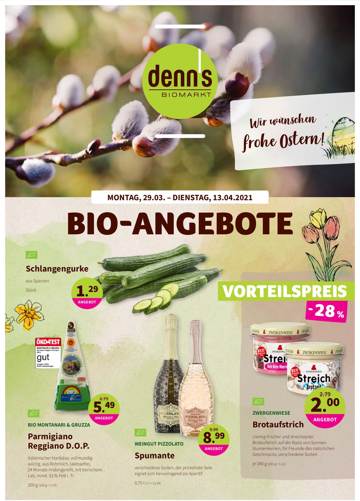 Denn's Biomarkt Ostern 2021 Prospekt - Aktuell vom 29.03-13.04.2021