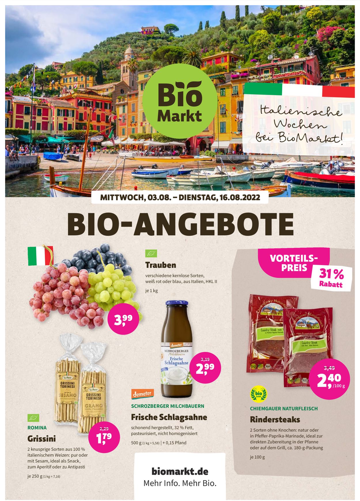 Denn's Biomarkt Prospekt - Aktuell vom 03.08-16.08.2022