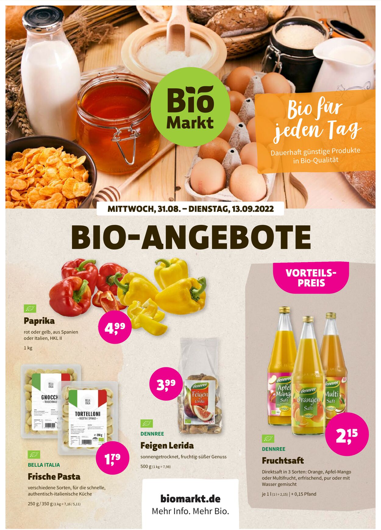 Denn's Biomarkt Prospekt - Aktuell vom 31.08-13.09.2022
