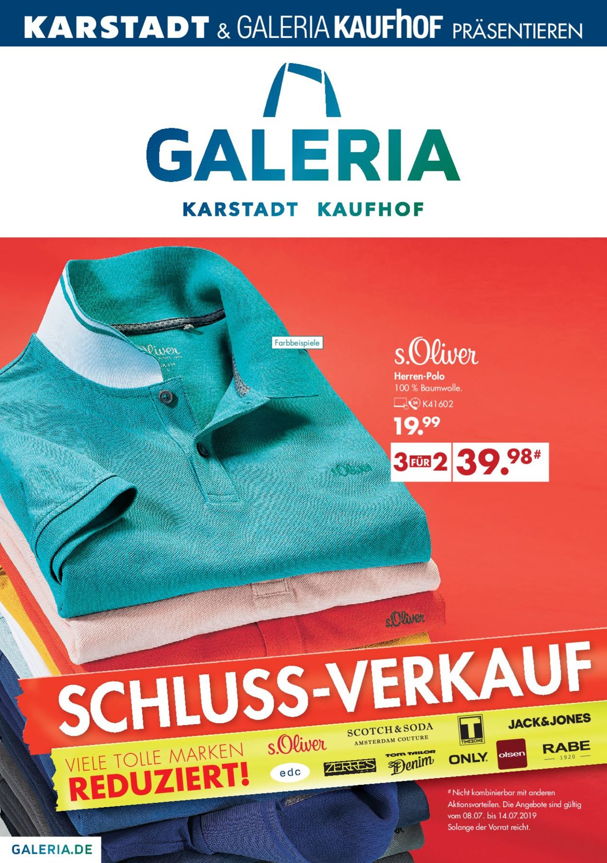 GALERIA Kaufhof Prospekt - Aktuell vom 08.07-14.07.2019