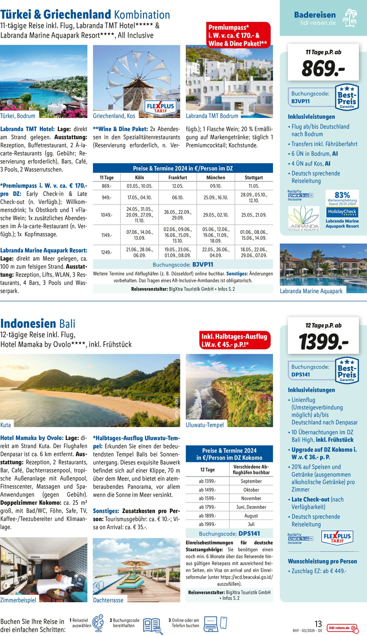 Lidl-Reisen Prospekt - Aktuell vom 28.02-31.03.2024 (Seite 13)