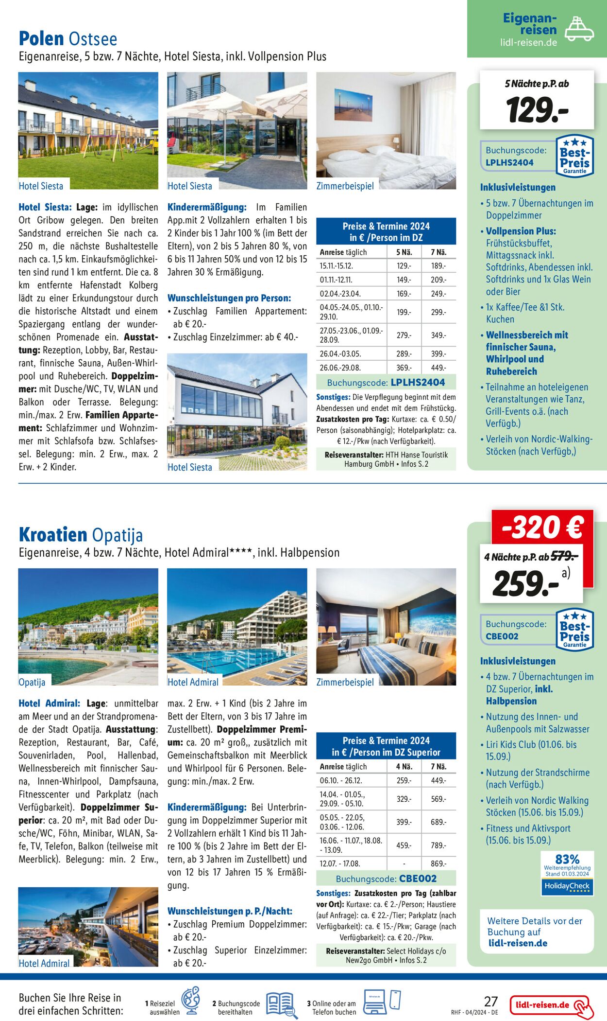 Lidl-Reisen Prospekt - Aktuell vom 27.03-30.04.2024 (Seite 27)