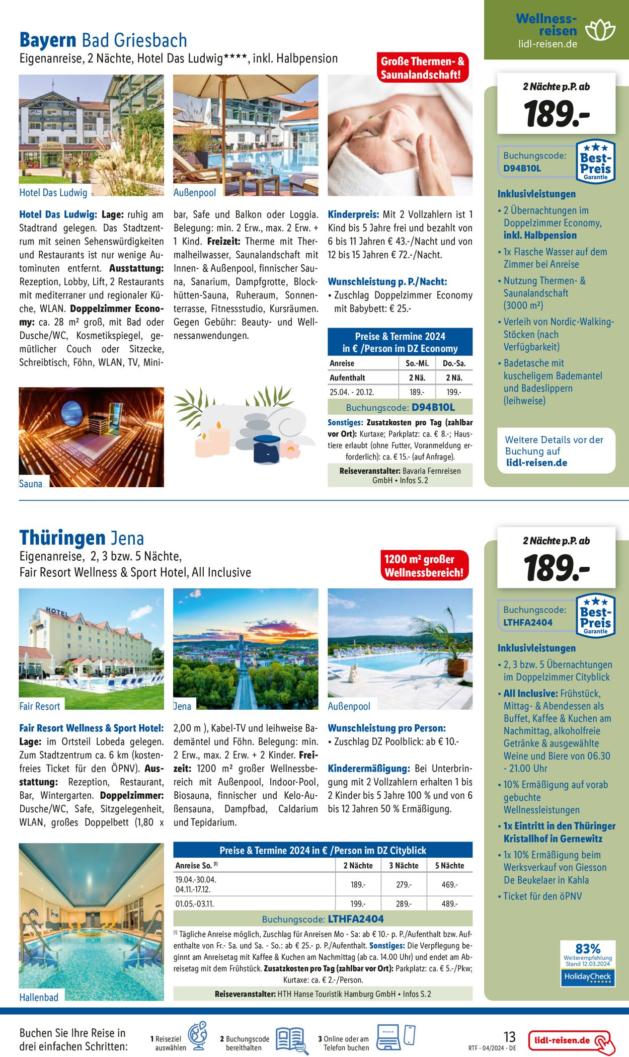 Lidl-Reisen Prospekt - Aktuell vom 12.04-15.05.2024 (Seite 13)
