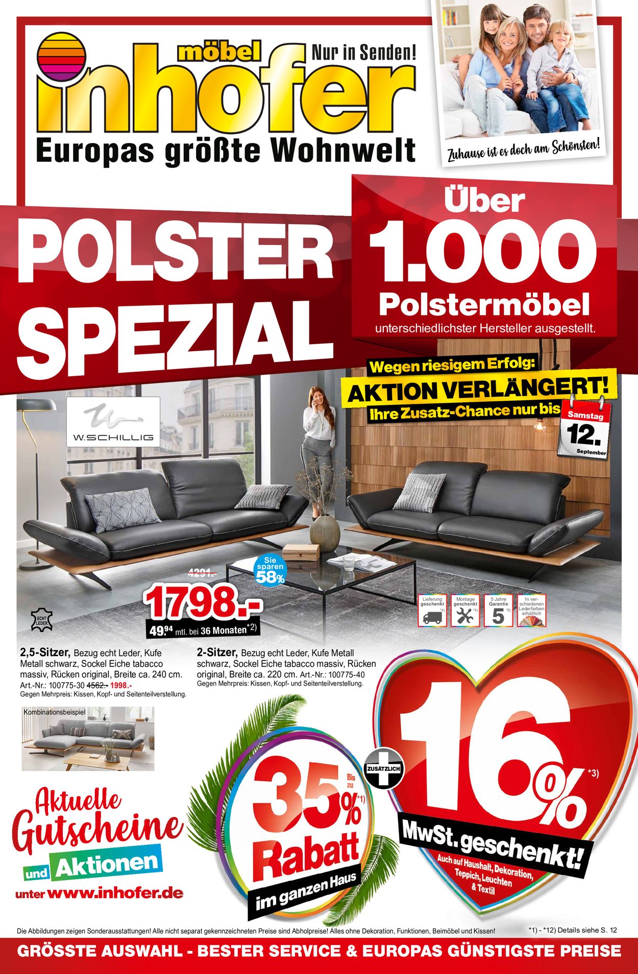Möbel Inhofer Prospekt - Aktuell vom 01.09-12.09.2020