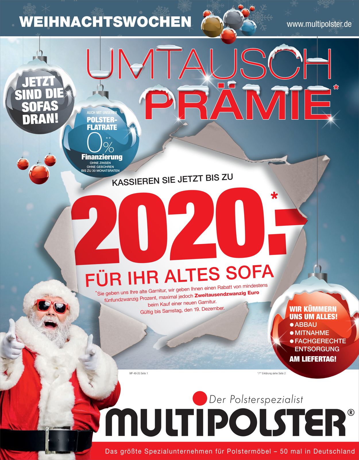Multipolster - Weihnachten 2020 Prospekt - Aktuell vom 29.11-19.12.2020