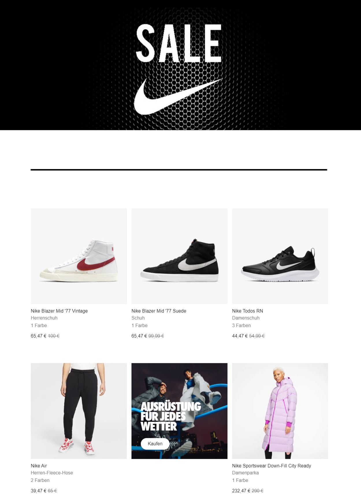 Nike - BLACK FRIDAY 2020 Prospekt - Aktuell vom 13.11-26.11.2020