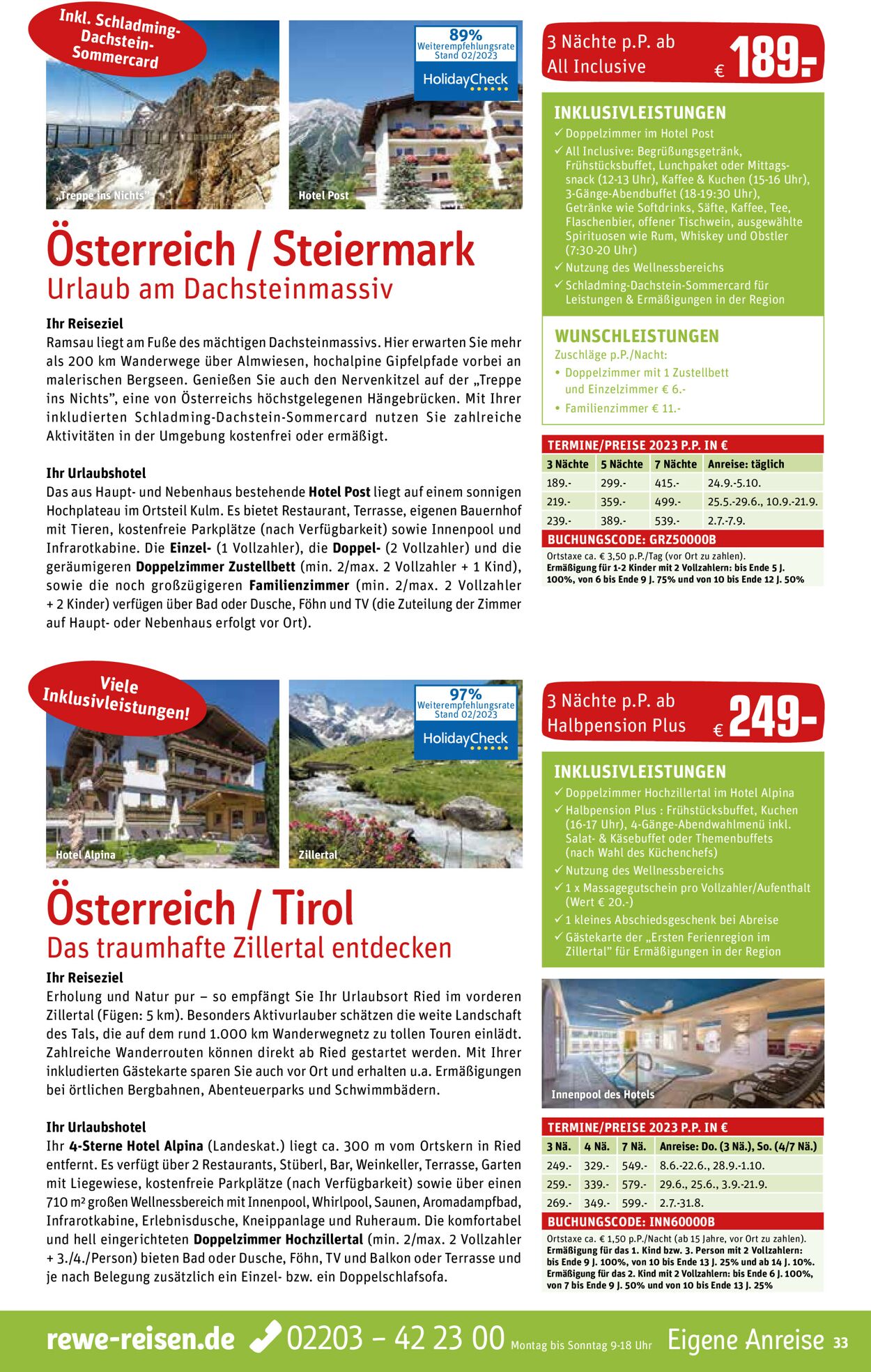 REWE Reisen Prospekt - Aktuell vom 01.03-31.03.2023 (Seite 33)