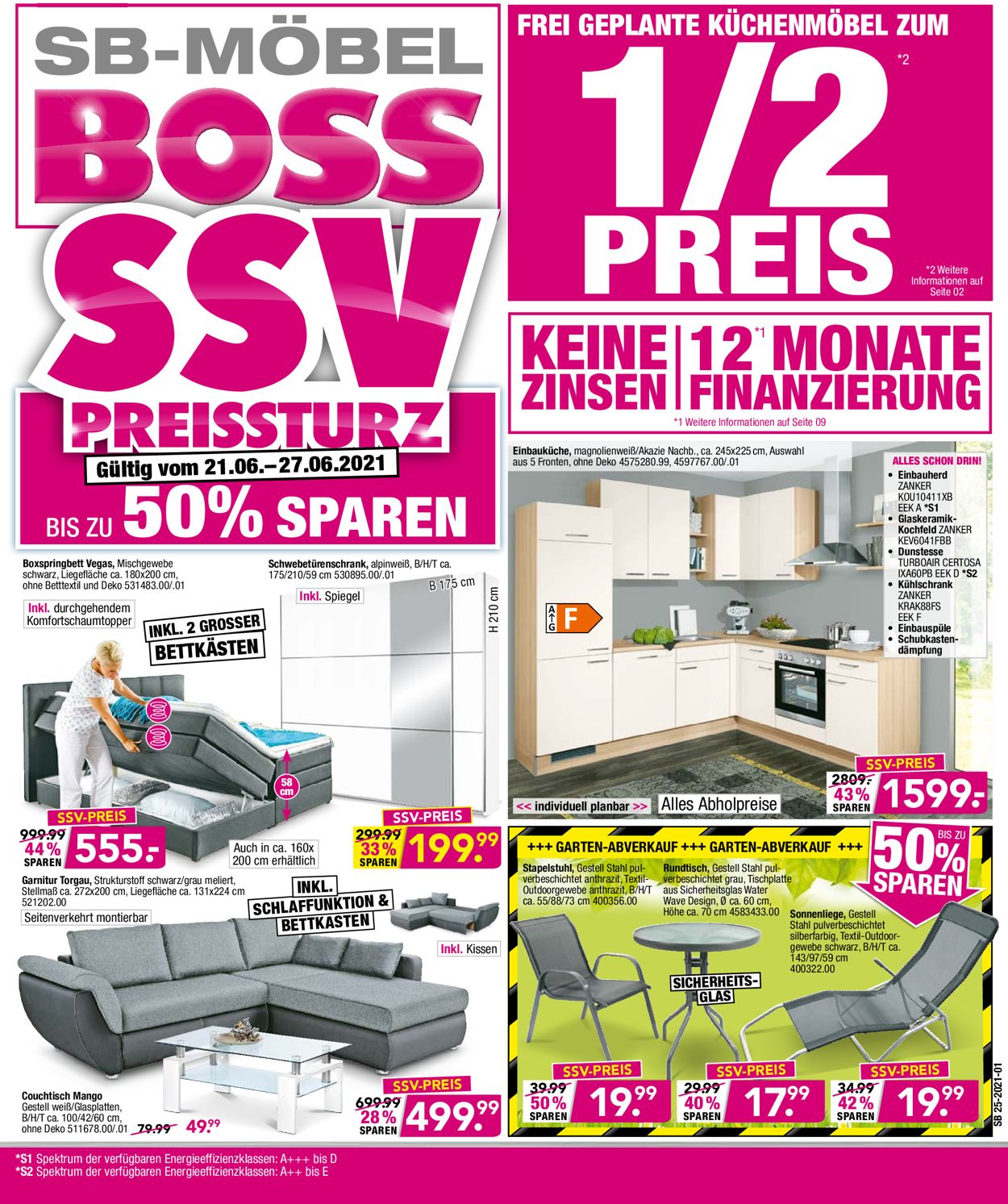 SB Möbel Boss Prospekt - Aktuell vom 21.06-27.06.2021