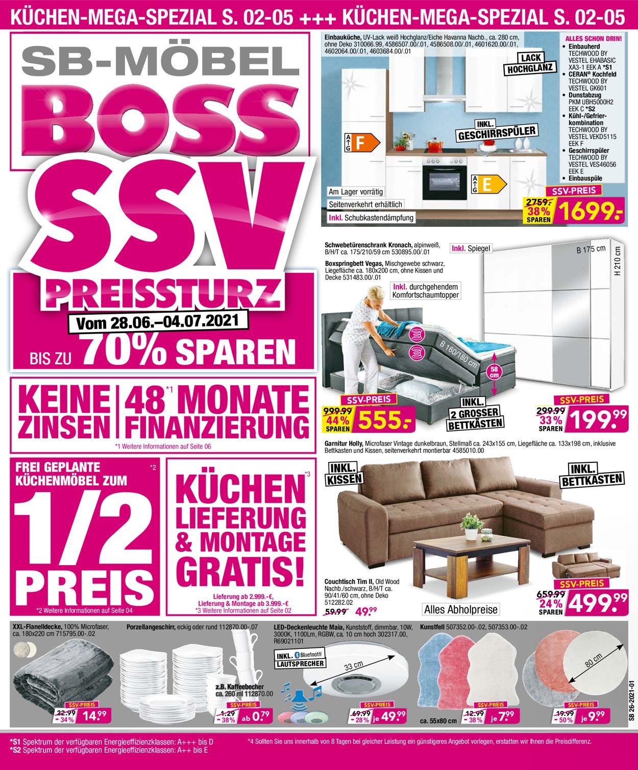 SB Möbel Boss Prospekt - Aktuell vom 28.06-04.07.2021