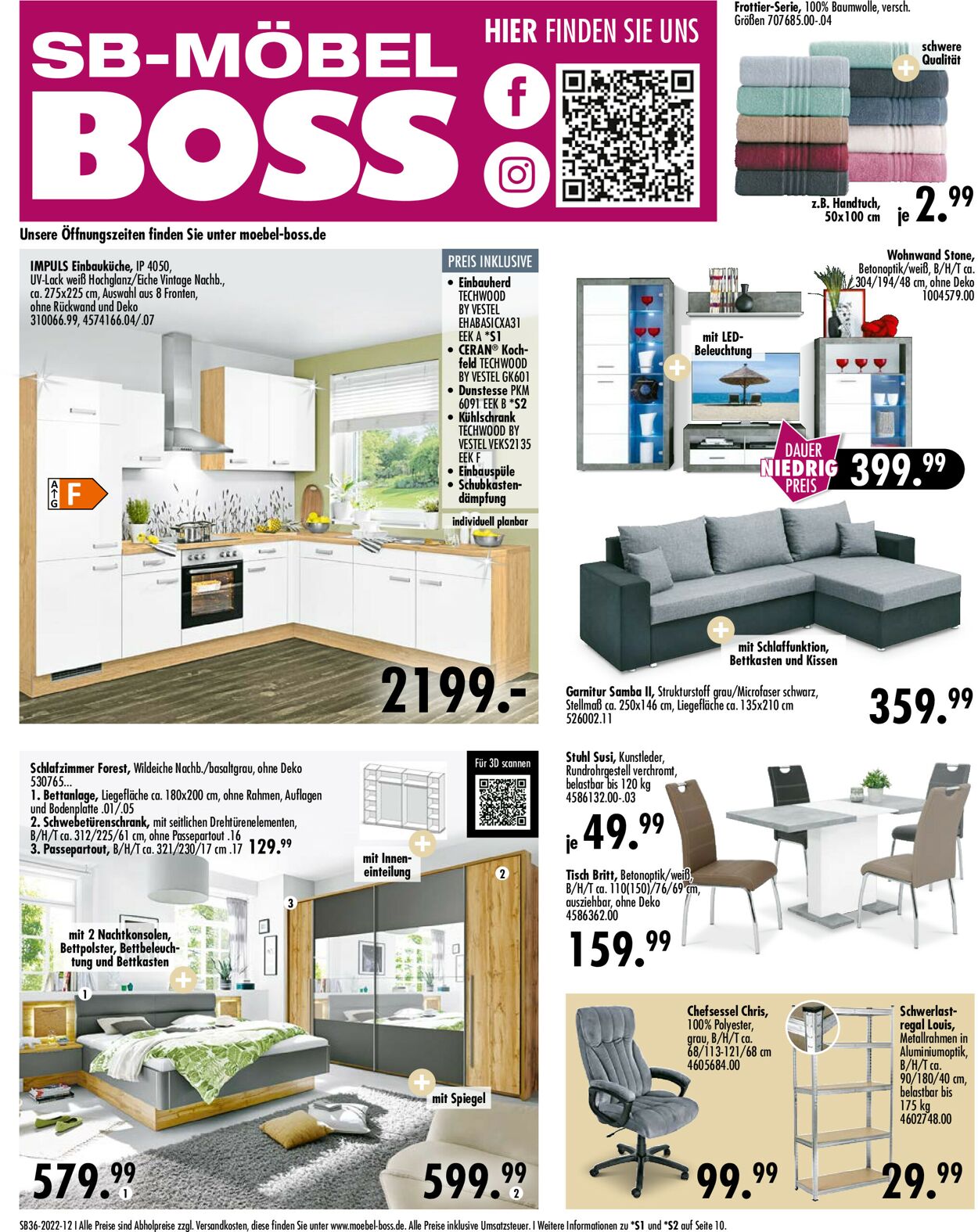 SB Möbel Boss Prospekt - Aktuell vom 05.09-10.09.2022 (Seite 12)