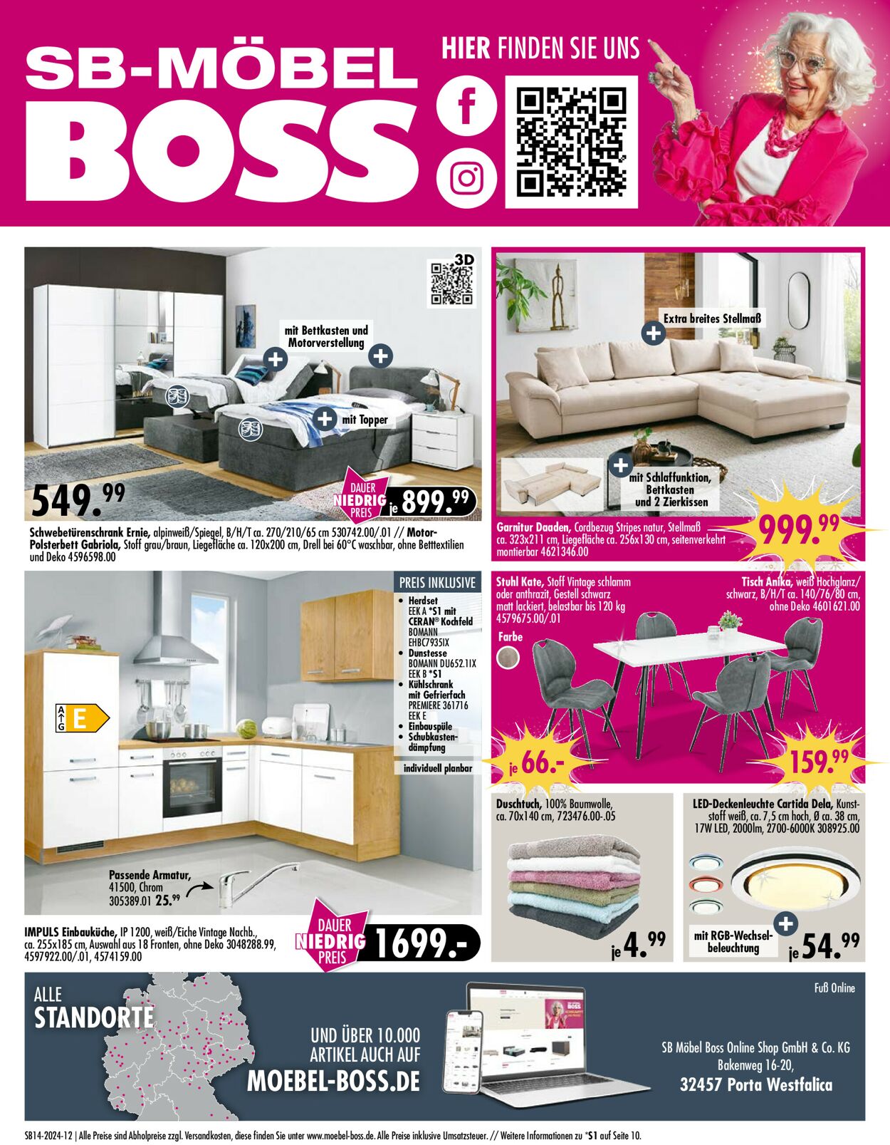 SB Möbel Boss Prospekt - Aktuell vom 28.03-04.04.2024 (Seite 12)