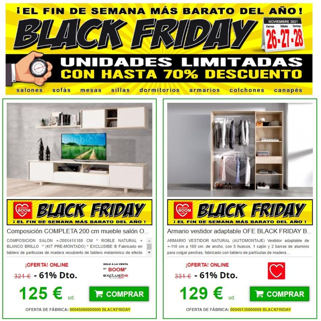 Muebles BOOM BLACK FRIDAY 2021 Folleto - 26.11-28.11.2021 (Página 4)