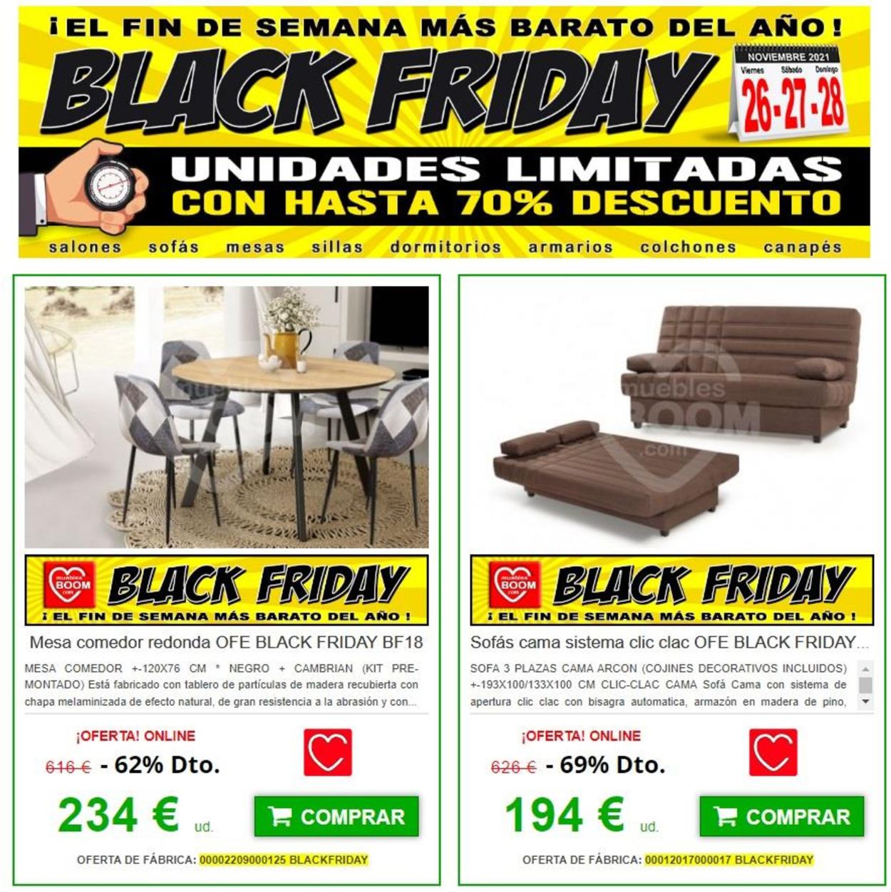 Muebles BOOM BLACK FRIDAY 2021 Folleto - 26.11-28.11.2021 (Página 9)