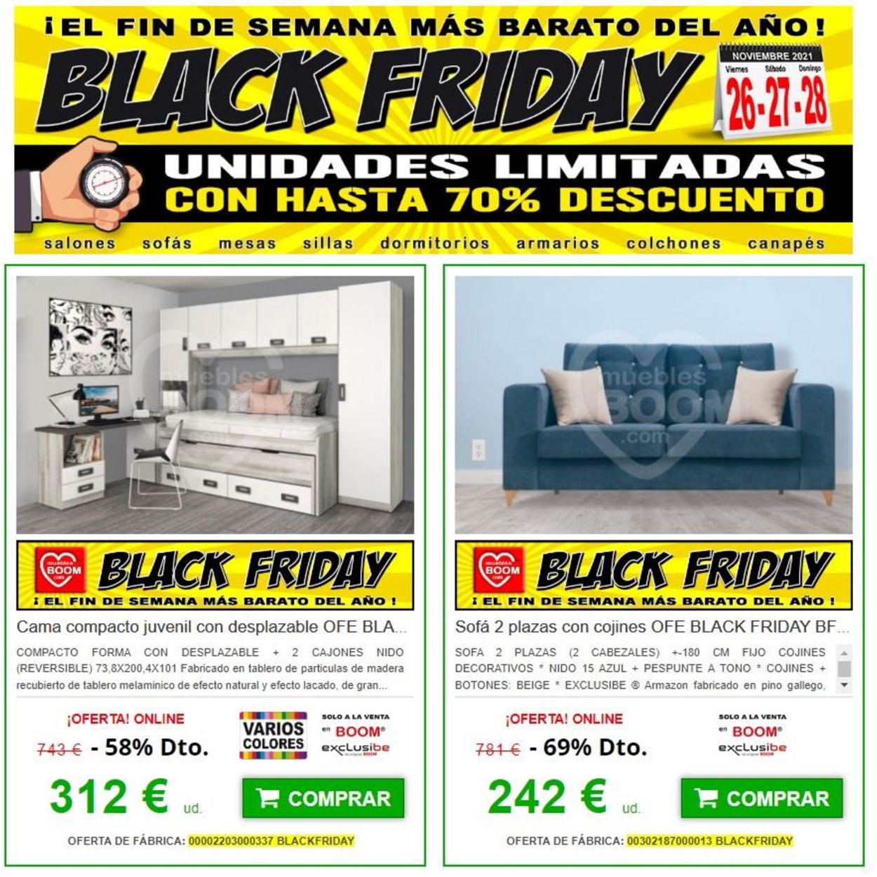 Muebles BOOM BLACK FRIDAY 2021 Folleto - 26.11-28.11.2021 (Página 11)