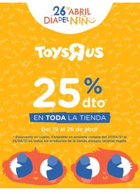 ToysRUs 25% En TODA la tienda