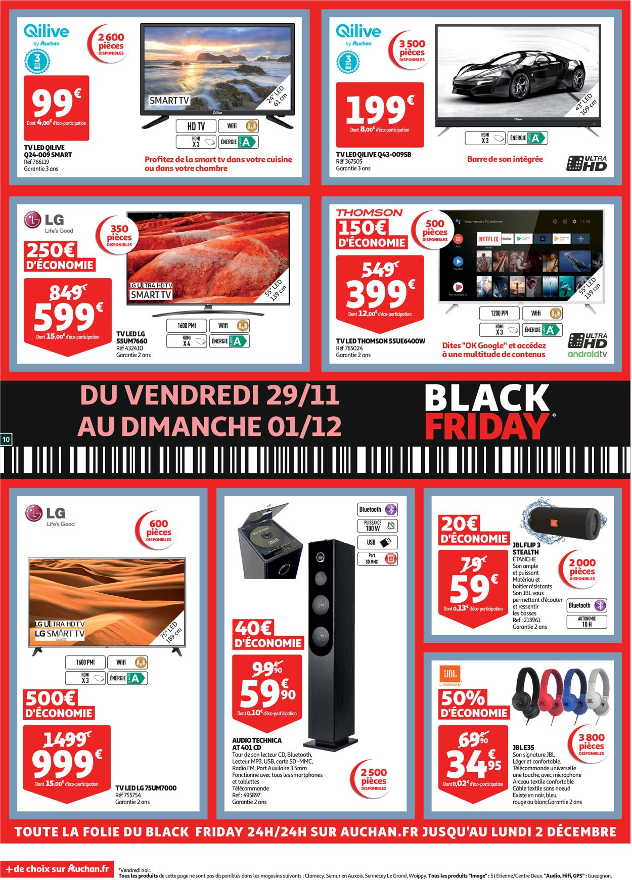 Auchan BLACK FRIDAY 2019 Catalogue - 29.11-01.12.2019 (Page 10)