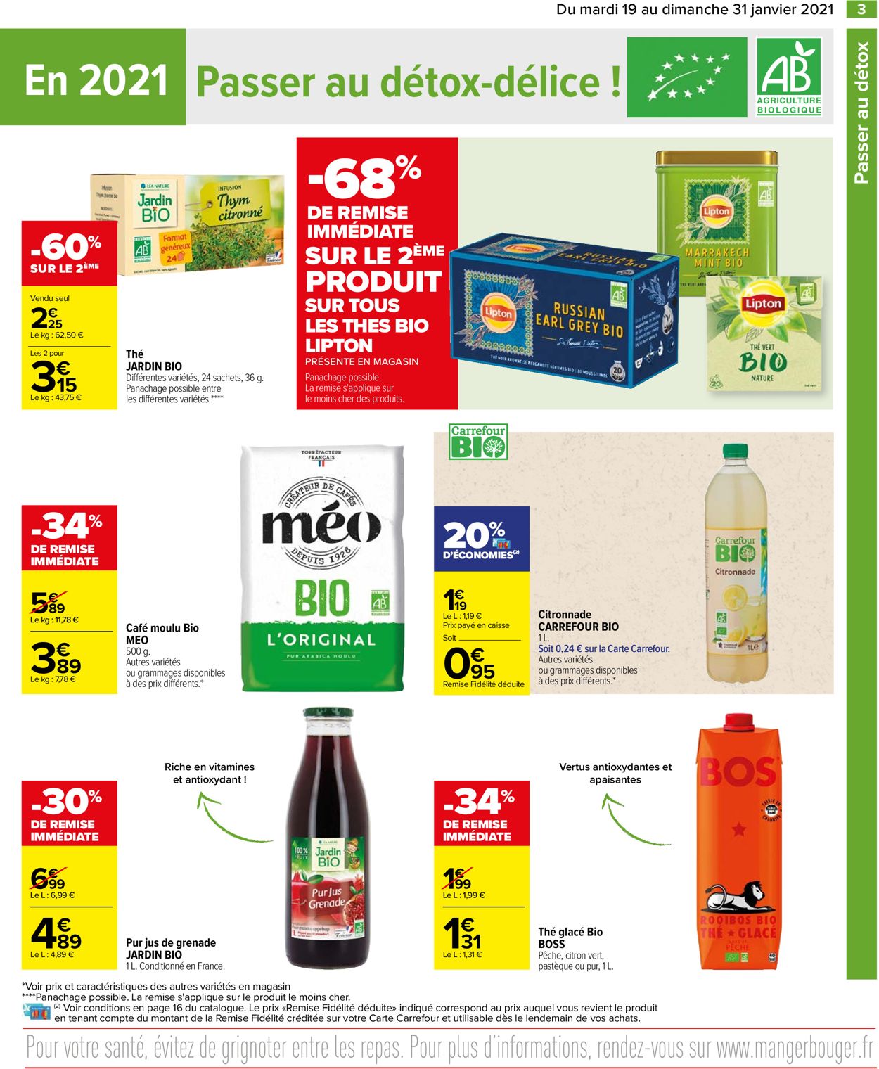 Carrefour Manger Sain 2021 Catalogue - 19.01-31.01.2021 (Page 3)