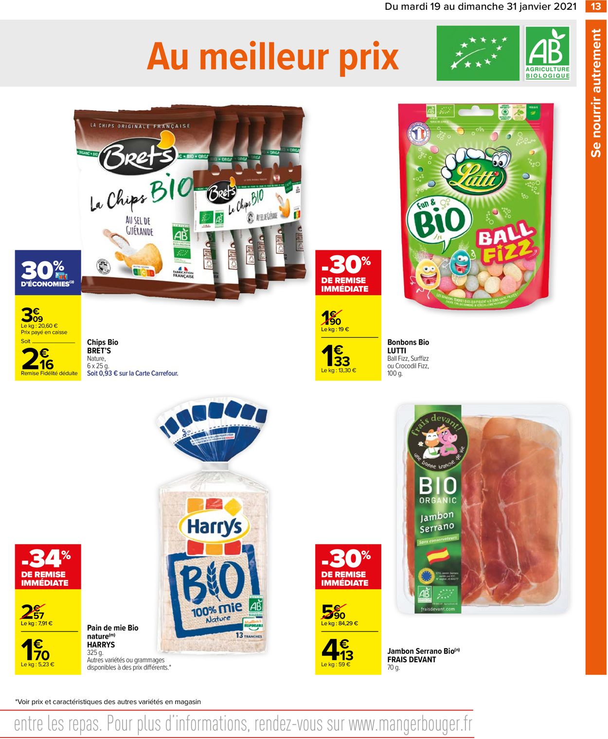 Carrefour Manger Sain 2021 Catalogue - 19.01-31.01.2021 (Page 13)