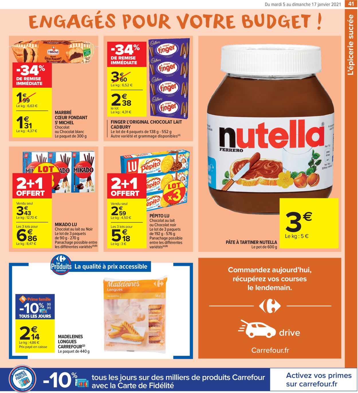 Carrefour Résolument engagés pour votre budget 2021 Catalogue - 05.01-17.01.2021 (Page 41)