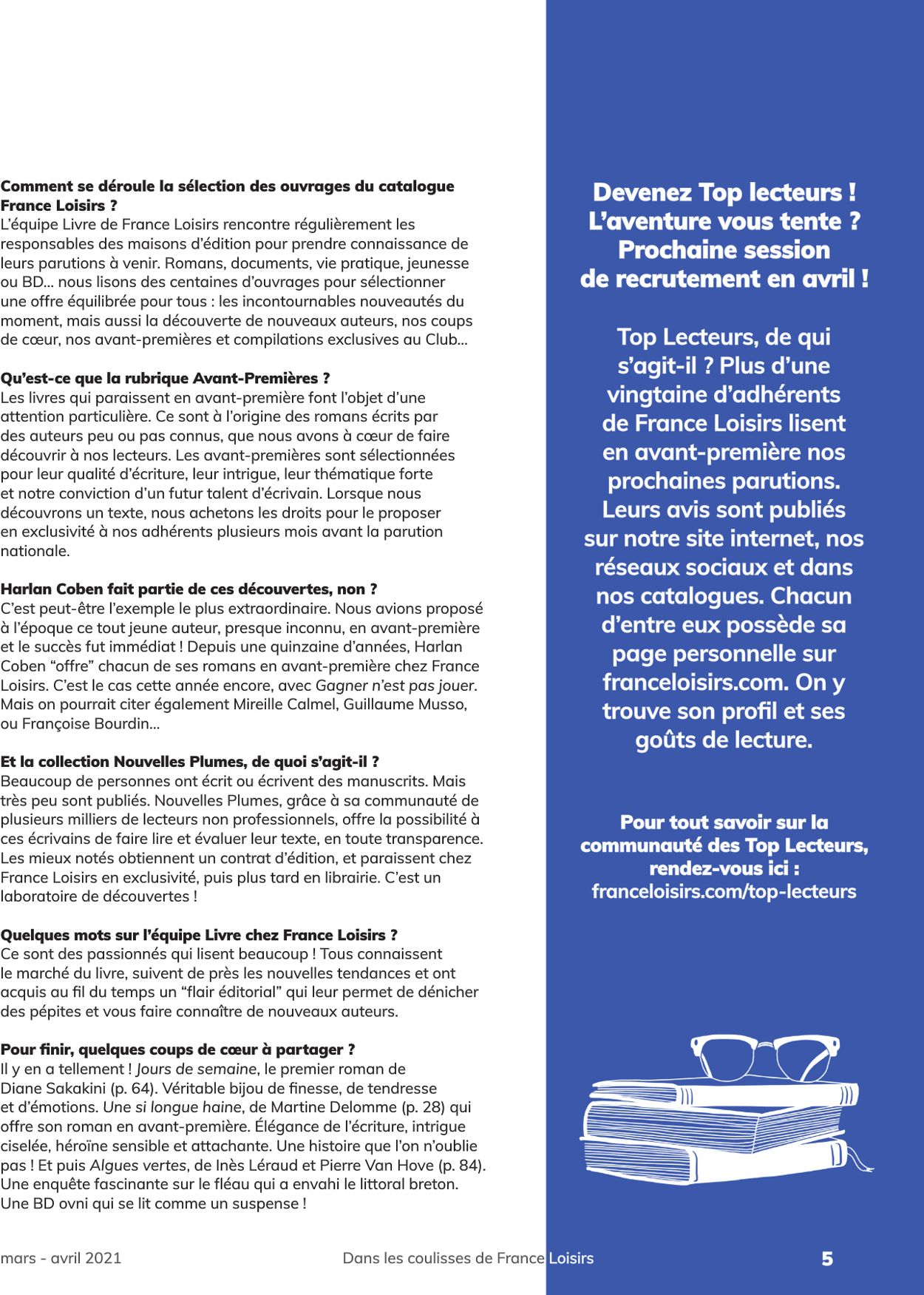 France Loisirs Catalogue - 01.03-30.04.2021 (Page 5)