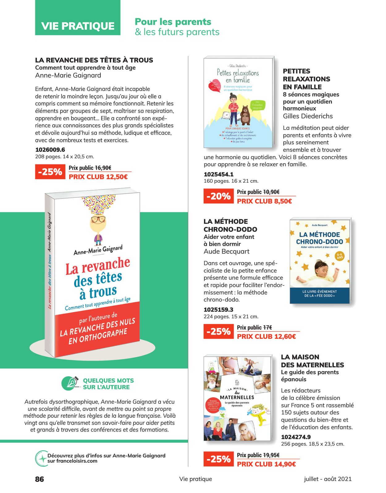 France Loisirs Catalogue - 01.07-31.08.2021 (Page 86)