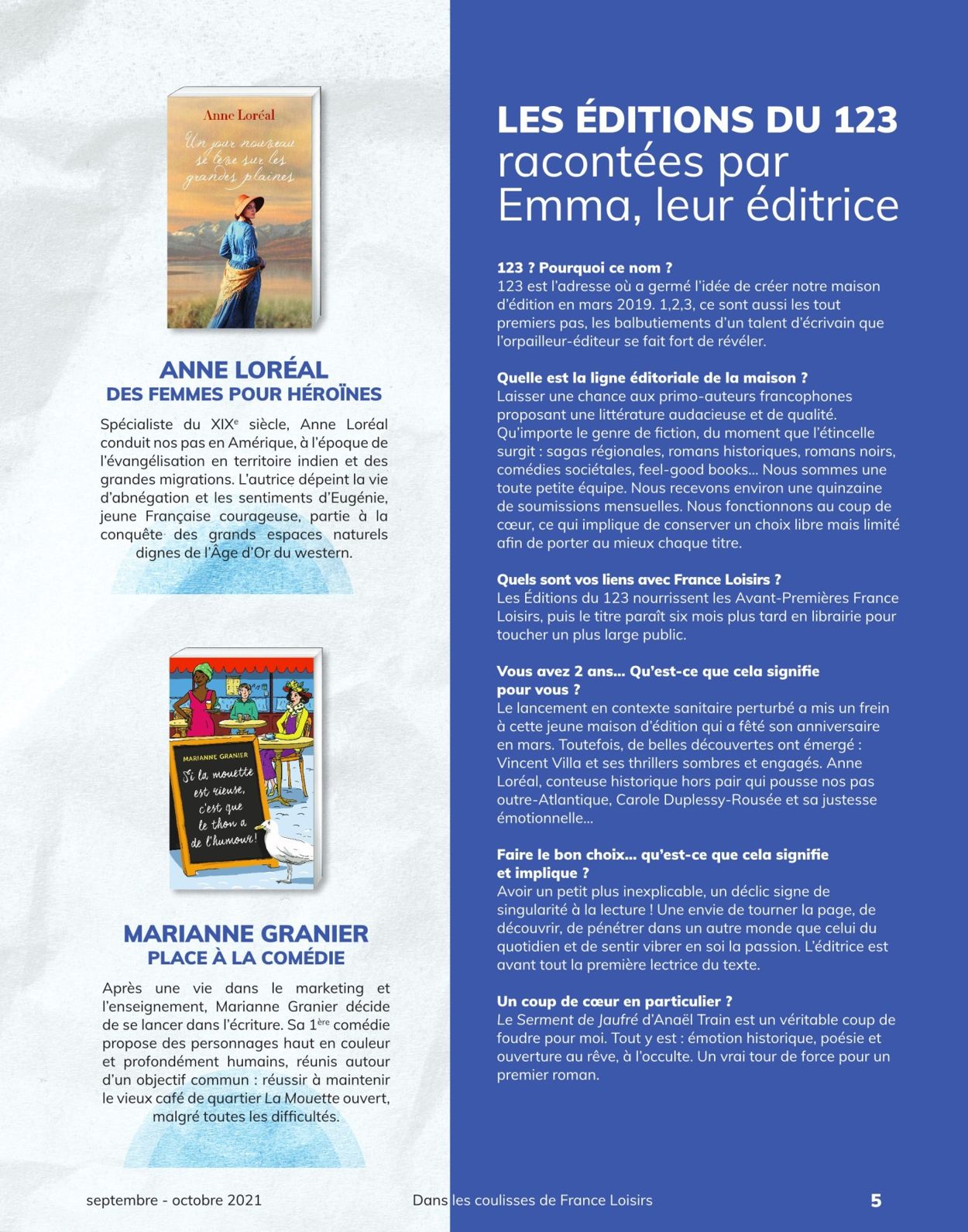 France Loisirs Catalogue - 01.09-30.09.2021 (Page 5)