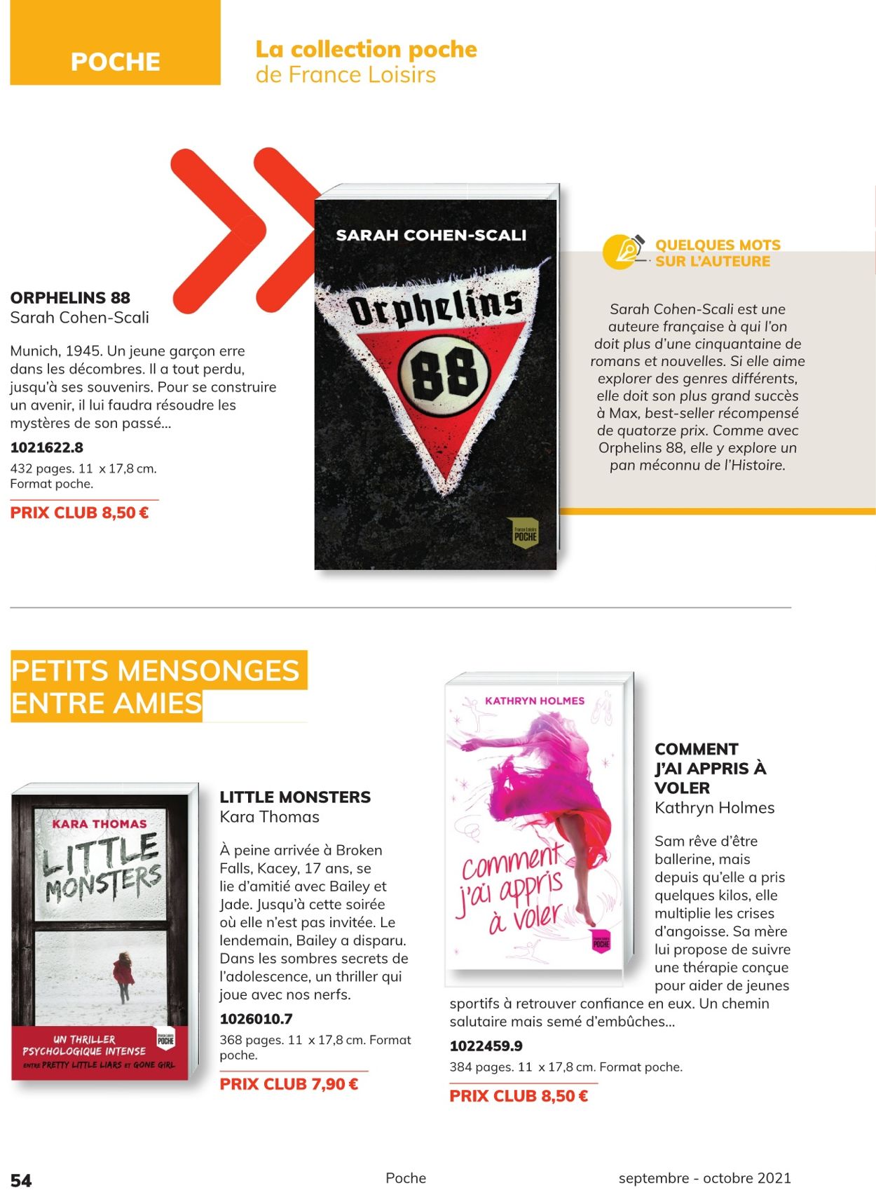 France Loisirs Catalogue - 01.09-30.09.2021 (Page 54)
