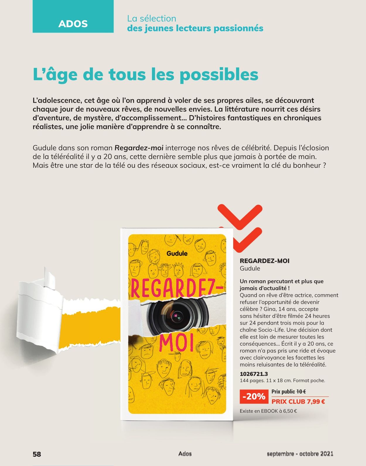 France Loisirs Catalogue - 01.09-30.09.2021 (Page 58)