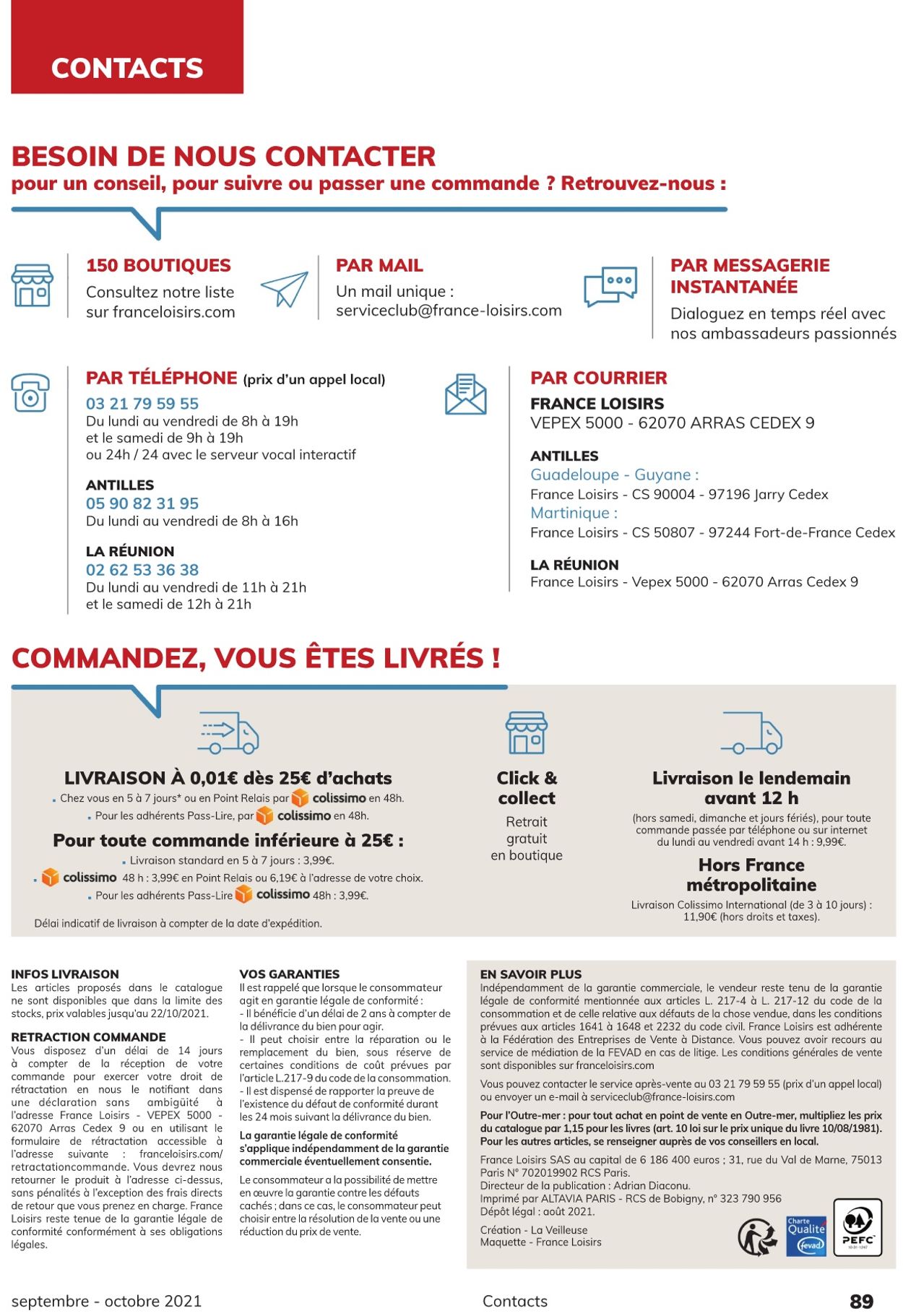 France Loisirs Catalogue - 01.09-30.09.2021 (Page 89)