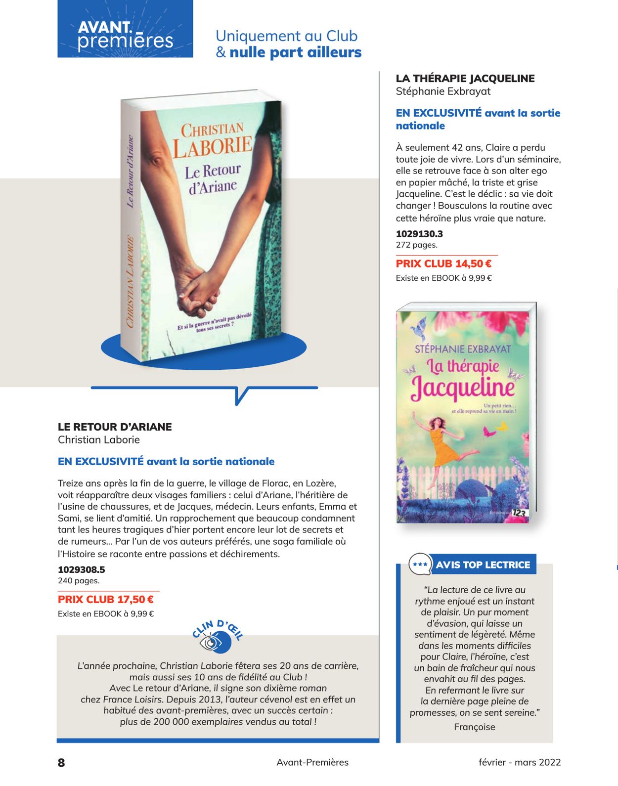 France Loisirs Catalogue - 21.02-31.03.2022 (Page 8)