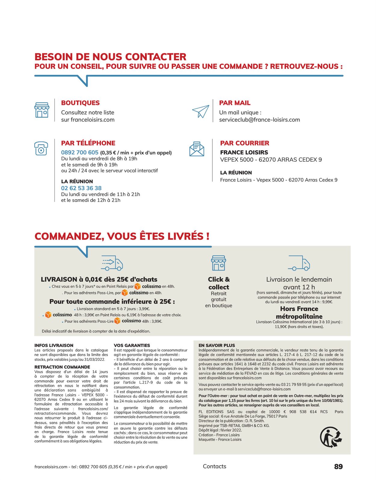France Loisirs Catalogue - 21.02-31.03.2022 (Page 89)