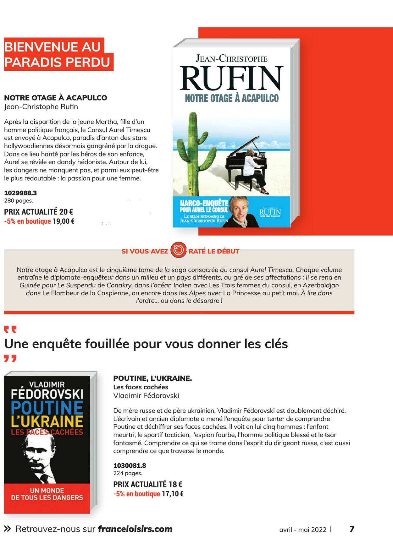 France Loisirs Catalogue - 01.04-09.06.2022 (Page 7)