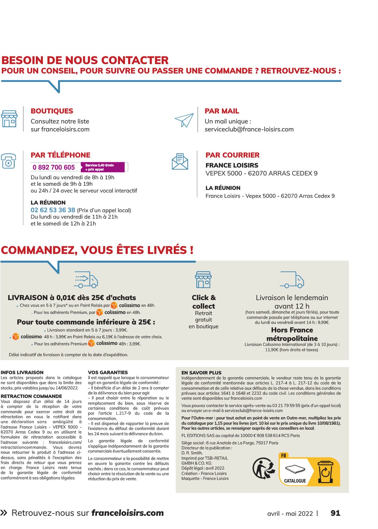 France Loisirs Catalogue - 01.04-09.06.2022 (Page 91)