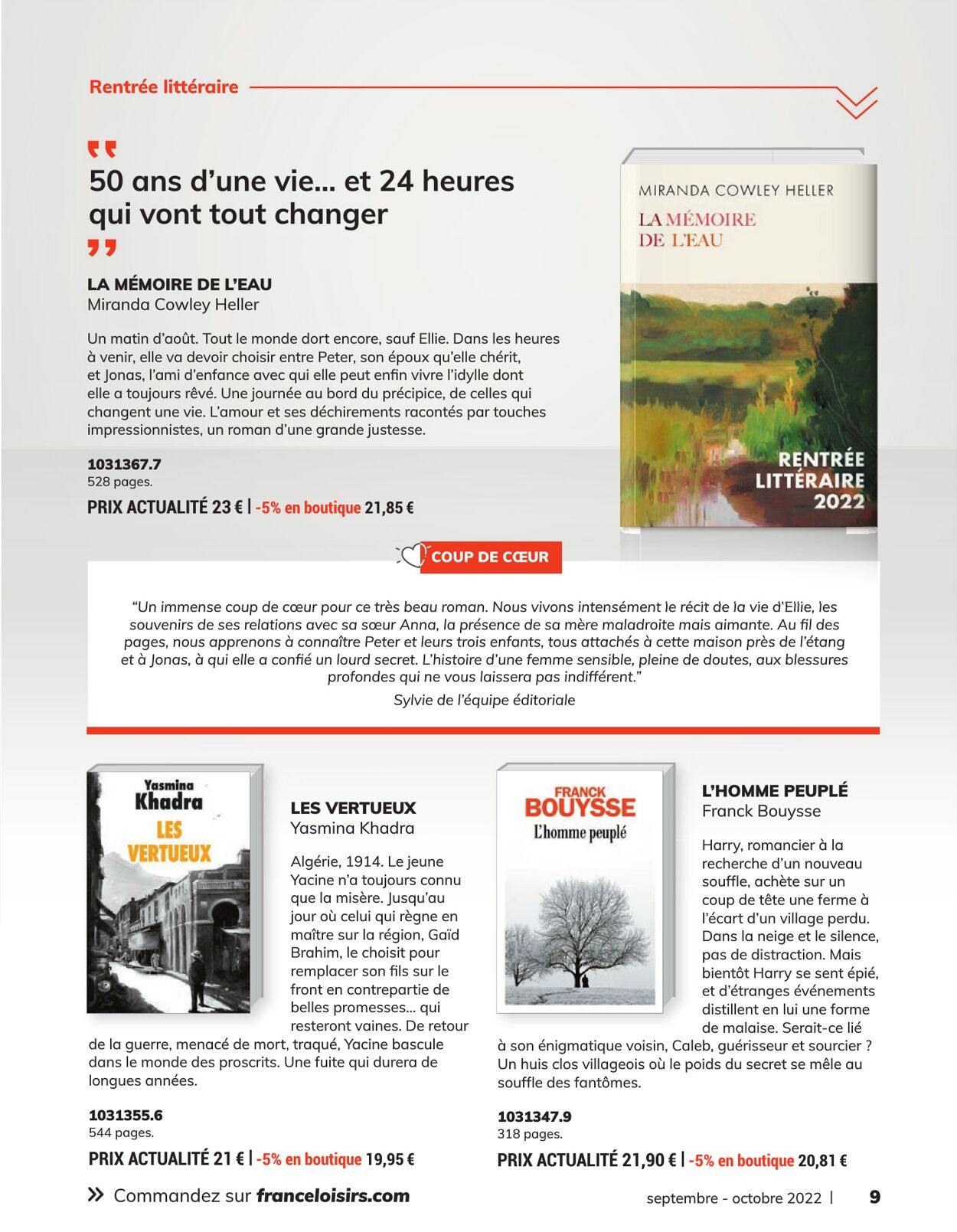 France Loisirs Catalogue - 01.09-31.10.2022 (Page 9)