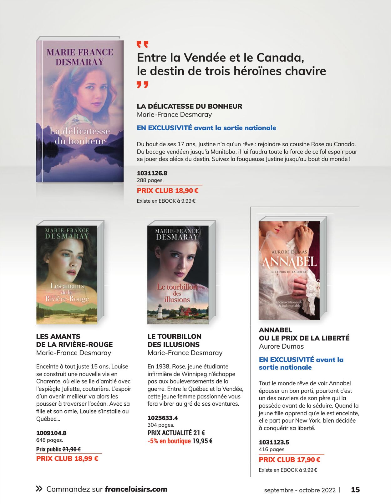 France Loisirs Catalogue - 01.09-31.10.2022 (Page 15)