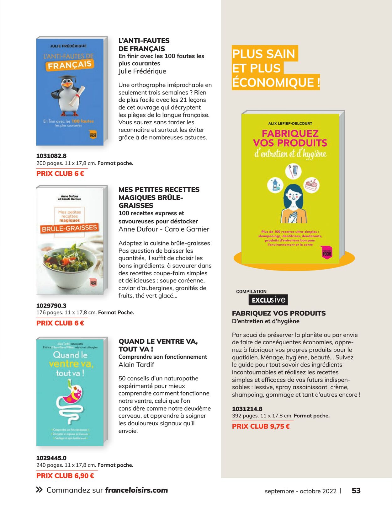 France Loisirs Catalogue - 01.09-31.10.2022 (Page 53)
