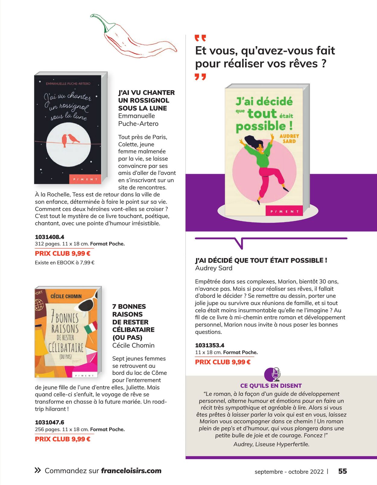 France Loisirs Catalogue - 01.09-31.10.2022 (Page 55)