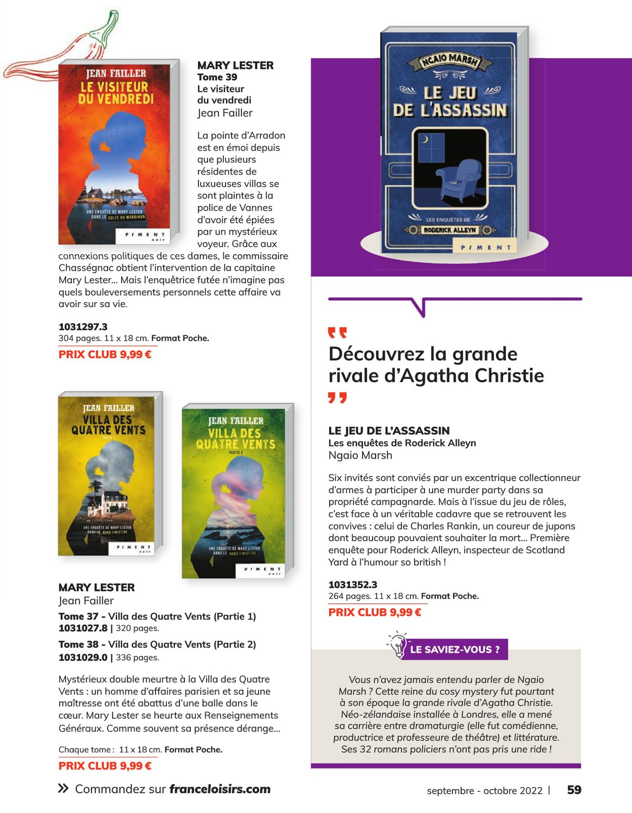 France Loisirs Catalogue - 01.09-31.10.2022 (Page 59)