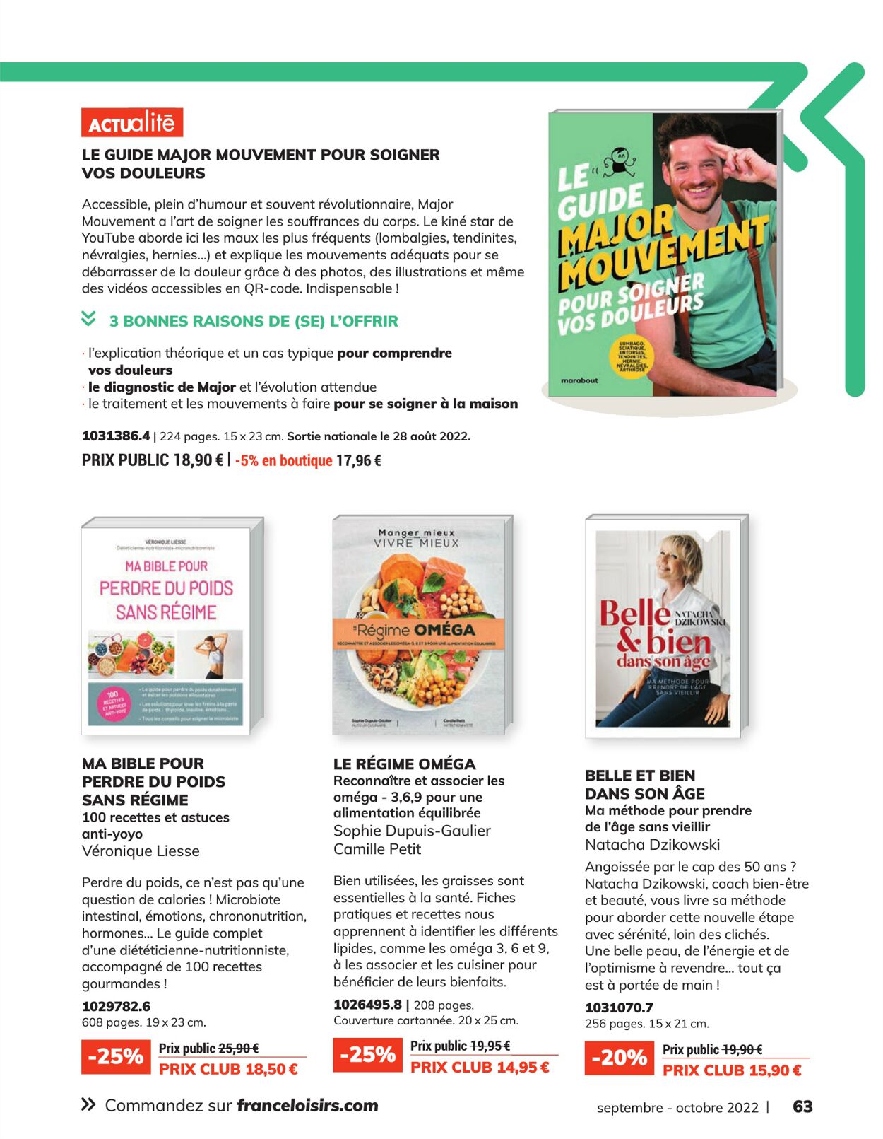 France Loisirs Catalogue - 01.09-31.10.2022 (Page 63)