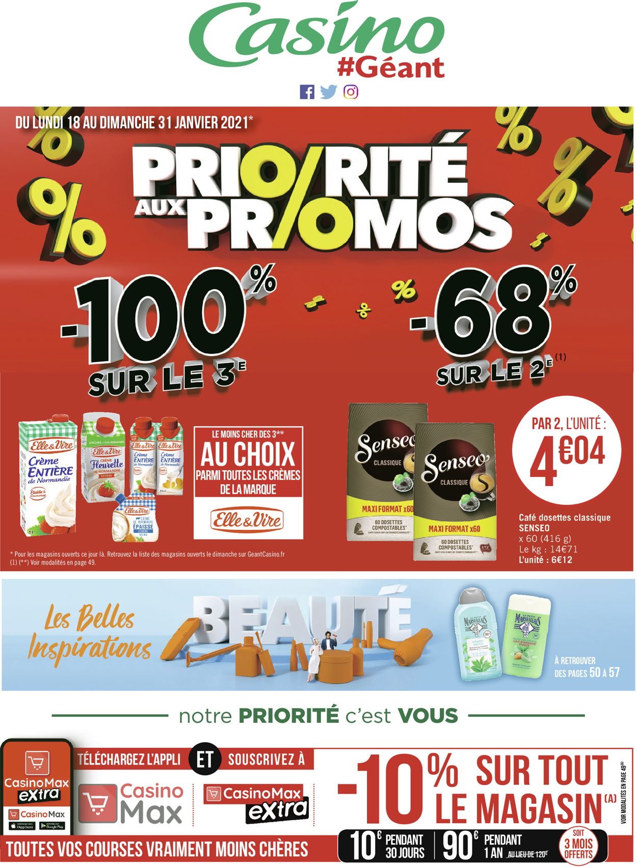 Géant Casino Priorité aux Promos 2021 Catalogue - 18.01-31.01.2021