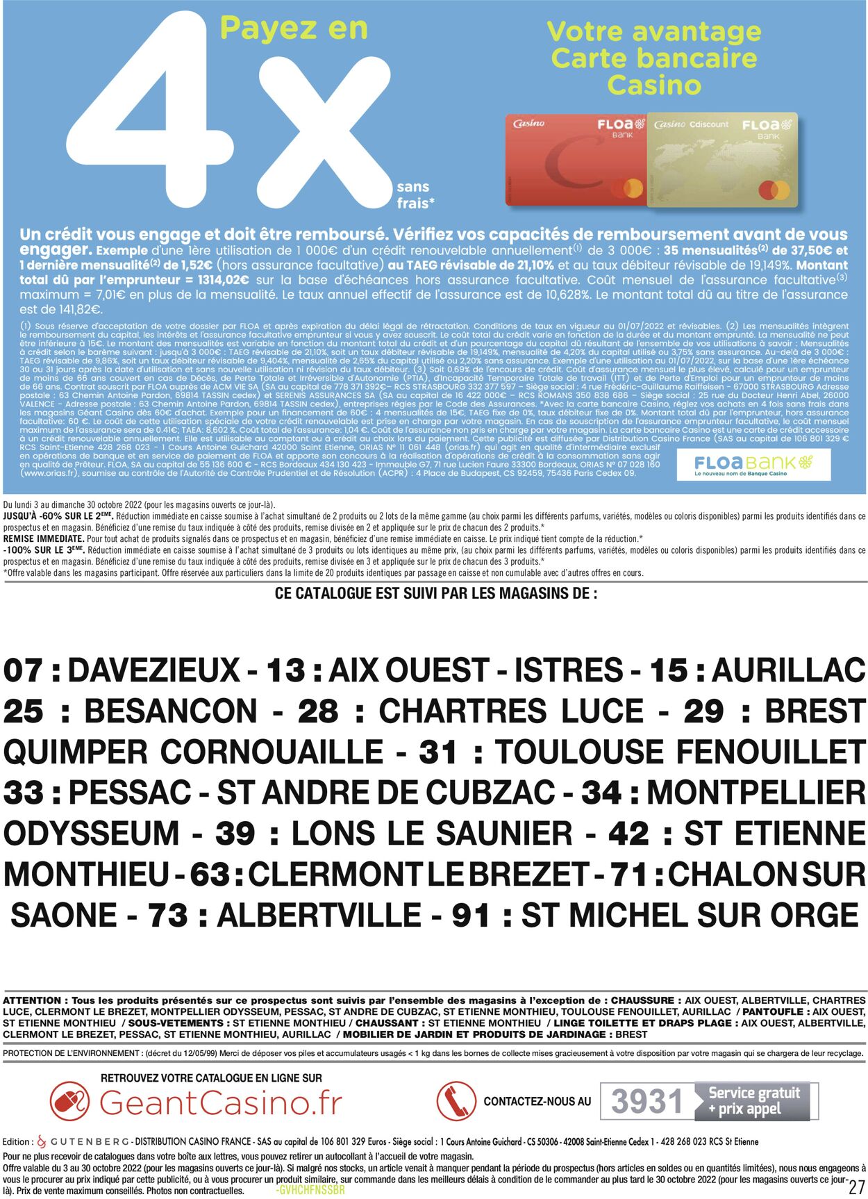 Géant Casino Catalogue - 03.10-30.10.2022 (Page 27)