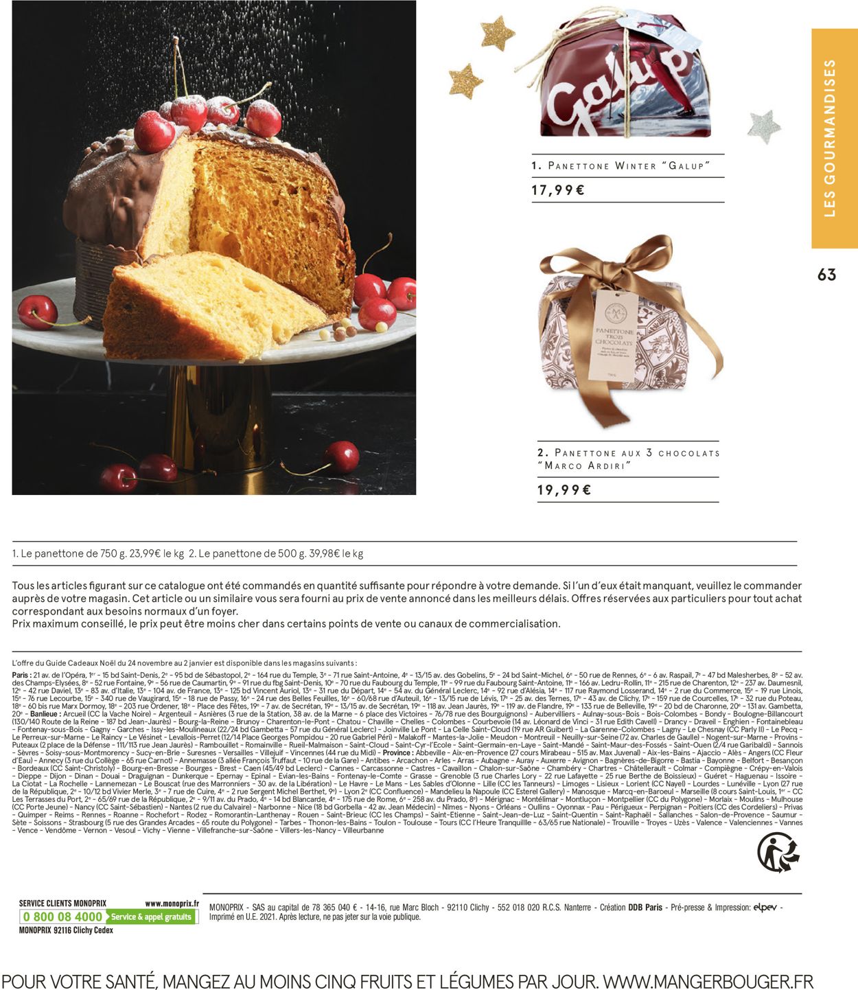 Monoprix Catalogue - 24.11-02.01.2022 (Page 63)