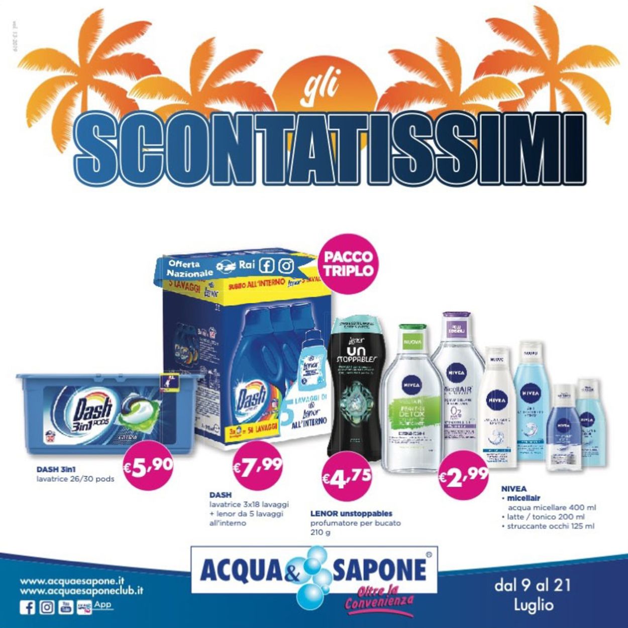 Volantino Acqua & Sapone - Offerte 09/07-21/07/2019