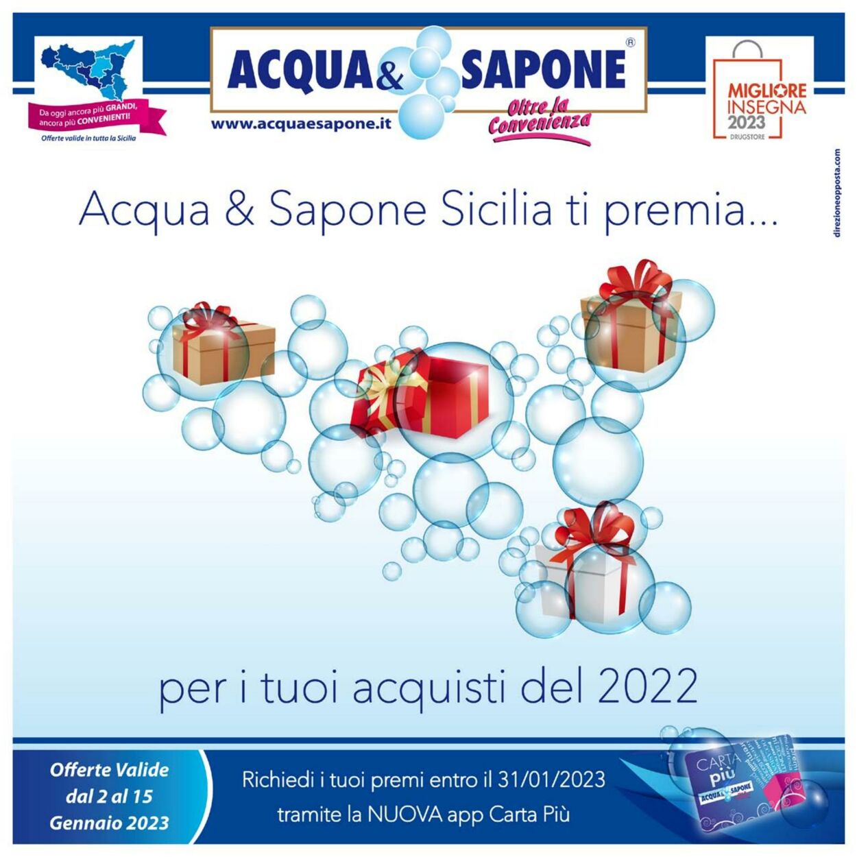 Volantino Acqua & Sapone - Offerte 02/01-15/01/2023