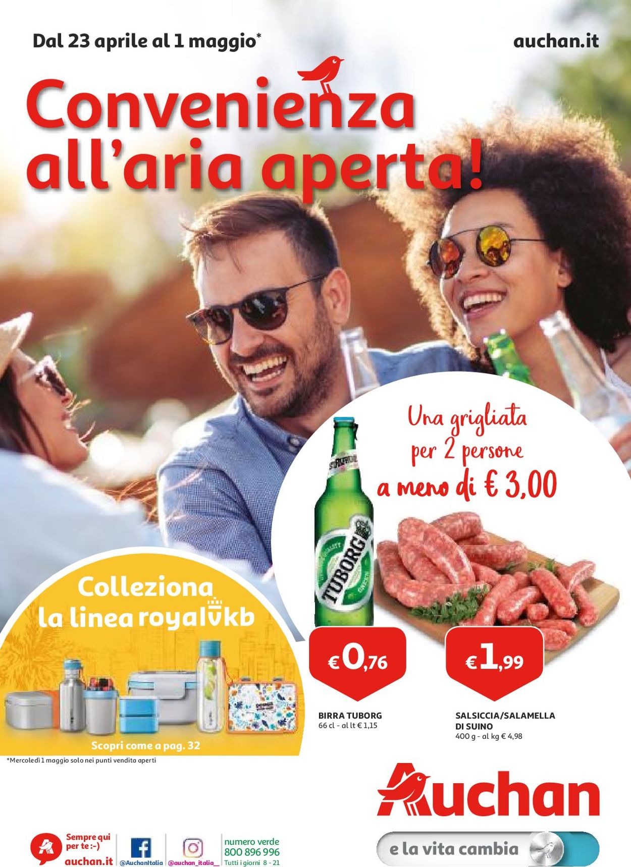 Volantino Auchan - Offerte 23/04-01/05/2019