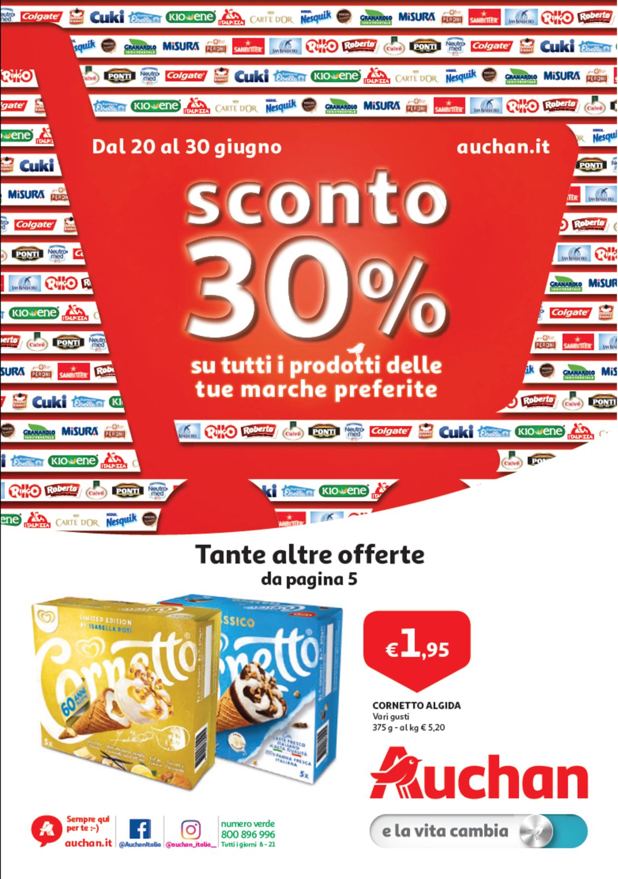 Volantino Auchan - Offerte 20/06-30/06/2019