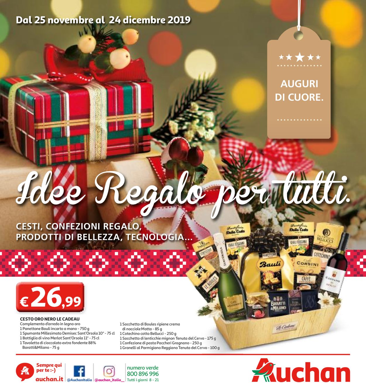Volantino Il volantino natalizio di Auchan - Offerte 25/11-24/12/2019