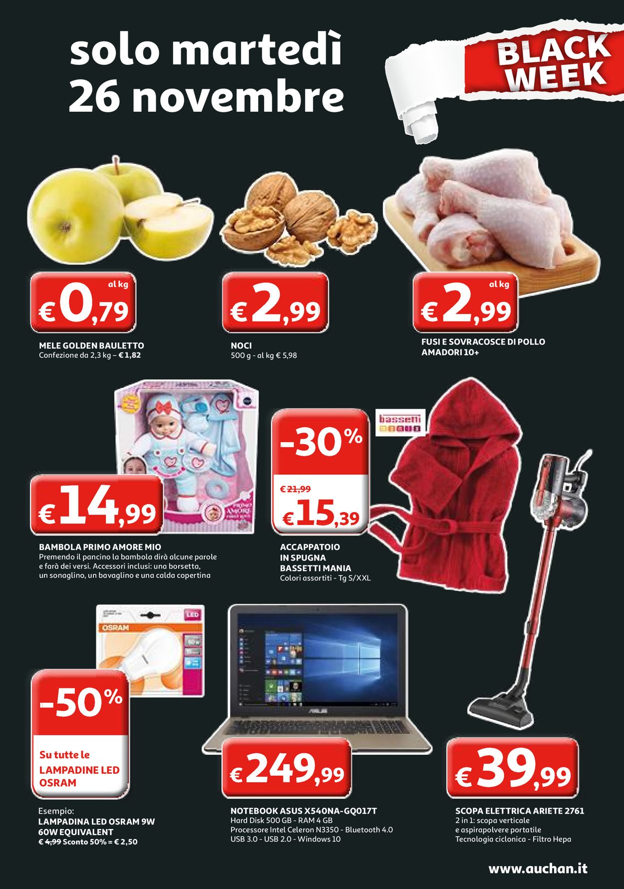 Volantino Auchan Black Friday 2019 - Offerte 25/11-01/12/2019 (Pagina 3)